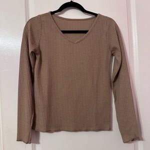 tan long sleeve shirt